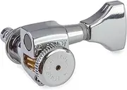 Hipshot 6GLO Grip-Lock Locking Guitar Tuning Machines 3+3 - Universal Mounting Plate UMP included - Chrome
