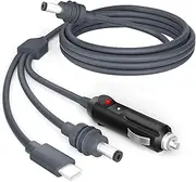 3 in 1 DC Power Cable for Starlink Mini, 5M USB C/Car Charger/DC to DC Male Power Cord Replacement Cable for Starlink Mini, Waterproof 18AWG Cable for Car, RV, Plug and Play (5M/16.4FT)