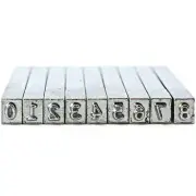 Leathercraft Numbers Stamps 4mm x 4mm 1/7" Courier Font for Leather & PMC