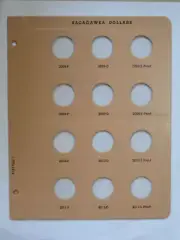 SACAGAWEA DOLLAR DANSCO ALBUM PAGE #8183-3 w/PROOFS - 2008 to 2011 - NO COINS