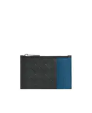 Intrecciato Zippered Card Case One size Black