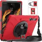 Rotating Handle Grip Shockproof Case For Samsung Galaxy Tab S9 Ultra S9 Plus S8