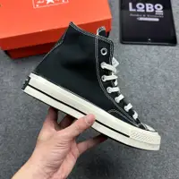 在飛比找蝦皮購物優惠-Converse 1970 年代高黑色運動鞋(黑色運動鞋)1