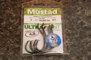 Mustad 39928NP-BN Size 8/0 Octopus Inline Wide Gap Circle Hooks Pack of 6