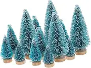 iplusmile 20pcs Miniature Christmas Trees for Crafts Artificial Xmas Tree Decorations Micro Landscaping Props for Home Office and