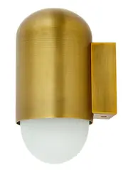 Pebble 1 Light Wall Bracket in Antique Brass