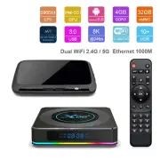 Android 11 X96-X4 Quad Core Amlogic S905X4 8K UHD 32GB Dual WiFi 5G 1000M TV Box