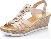 [Rieker] Women's 619B2-31 Closed Toe Sandals, Rot (Rosa 31)