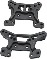 [Perfeclan] 2 Pieces RC Car Front and Rear Shock Tower Set Replaces Accessories for 1/12 Wltoys 124008 124010 RC Crawler Car Vehicles Toy