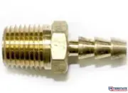 1/4" Barb x 1/8 NPT Male Brass Hose Fitting FM24 Interstate, Air Gas Fuel Water
