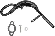 XTevu Fat Belly Exhaust Muffler Pipe for 49C.C 60C.C 66C.C 80C.C 2 Stroke Engine Motor Motorized Bicycles Bike Half Moon Muffler Expansion Chamber Gasket Kit