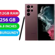 Samsung Galaxy S22 ULTRA 5G (256GB, Burgundy) Australian Stock - As New