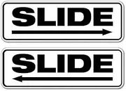 Slide Arrow Door Sign Sticker