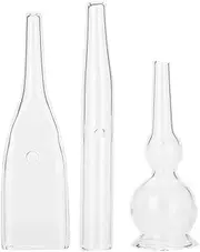 Lwuey 3PCS Vacuum Glass Tube, Blackhead Vacuums Machine Accessories Blackheads Remover Vacuuming Tube Facial Pipes Tubes Removing Kit Tool Set for Cleaners Beauty Portable Equipment Home Salon