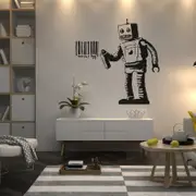 [Namly Design] Wallsticker - Barcode Robot