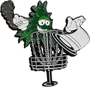 Disc Golf With My Buds - Enamel Pin for Disc Golfers - Funny Enamel Pin - Gifts for golfers - by Festi Daze, Metal, no gemstone