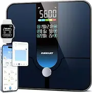 Smart Bathroom Scales Body Weight and Fat Percentage, INSMART Color Display High Precision Weight Scale, Digital Scale for Accurate BMI Muscle Mass Composition - Black