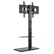 Floor TV Stand Bracket + Floating PS4 xBox Sky Box Mount for 32 - 65" LCD LED TV
