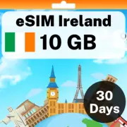 eSIM Ireland - 10 GB - 30 Days - Travel eSIM | QR code activation