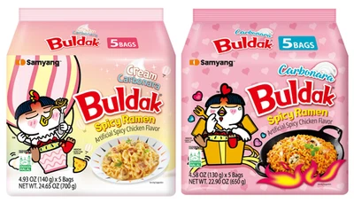 Samyang Buldak Cream Carbonara + Carbonara Variety Pack - Pack of 10