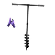 4" x 38" Spiral Planter - Heavy-Duty Manual Post Hole Digger 4 INCH Hand Auger