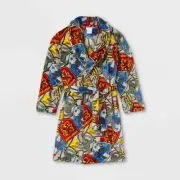 Kids Harry Potter Robe Pajama Boy Girl Hufflepuff Gryffindor Ravenclaw Sz 4-12