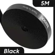 Toocki Hook and Loop Cable Managemnt Tape- 5m, Black Color