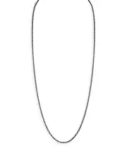 Walters Faith Men's 18K Black Gold Cable Link Chain Necklace, 20