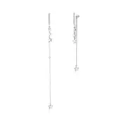 Long Tassel Drop Earrings for Women Silver plating Shining Starry Earrings Wedding Engagement Jewelry