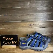 NIB New Big Kids Keen Newport H2 Blue Strappy Outdoor Shoes Sandals Size 5 Y