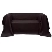Micro-suede Couch Slipcover Brown 210 x 280 cm vidaXL
