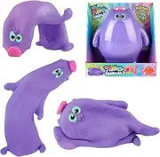 ORB Funkee Animalz Jumbo Cat with Hat (Purple) - Big 4.5 lb Stretchy Cat - Funny, Squishy, Squeeze for Stress Relief - Novelty Sensory and Fidget Collectible Funkee Animals Toys for Kids and Adults