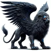 Dark Winged Lion Creature 3" DnD Myth Legend Mythology Gaming Hobby Decal