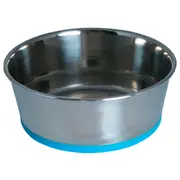 Rogz Slurp Stainless Steel Non-Skid Dog Bowl Blue Large
