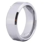 Silver Tungsten Carbide Wedding Ring for Men