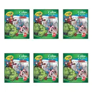 6x Crayola 32pg Colour & Sticker Disney Marvel Avengers Kids Drawing Book 3y+