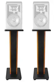 (2) Rockville 28" 2-Tone Studio Monitor Speaker Stands For JBL 306P MKII