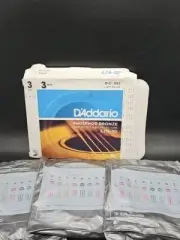 D'Addario EJ16-3D Phosphor Bronze Guitar Strings Light Gauge (3 Sets In Box)