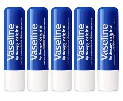 5 Pack Vaseline Lip Therapy Stick Original Petroleum Vaseline Lip Therapy