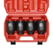 4 Pieces 1/2" Dr. Deep Impact Socket Set, 1/2-Inch Drive Spindle Axle Nut Imp...