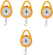 SOLUSTRE 4pcs Portable Spring Scale for Luggage Compact Hanging Weight Scale Built Hook for Travel Accurate Measurement Lightweight Design Travel Accessories