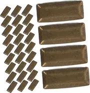 COHEALI Metal Copper Hot Stamping Flatback Studs Rivets 100pcs Rectangular Jewelry Making Studs for DIY Belt and Jacket Decoration