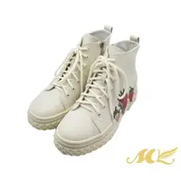 在飛比找momo購物網優惠-【MK】俏皮可愛系列-草莓綁帶真皮高筒休閒鞋(白色)