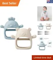 2 Pakc Silicone Baby Teething Toys| Baby Hand Teether Mitten for Sucking Need...