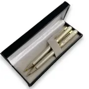 McDonald’s HU Hot Hamburgers Vintage 24Kt Gold Filled Boxed Pen & Pencil Set