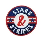 Stars and Stripes Round USA Embroidered Iron on Sew on Patch Badge For Clothes