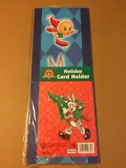 NEW LOONEY TUNES HOLIDAY CARD HOLDER WARNER BROS. (BUGS, TAZ, DAFFY & TWEETY...)