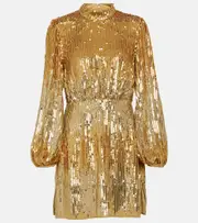 [Rixo] Rixo Samantha sequined minidress AU 14 gold
