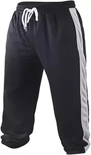[Muscle Alive] Men's Baggy Bodybuilding Pants Mesh Quick Dry Trousers Polyester Lightweight