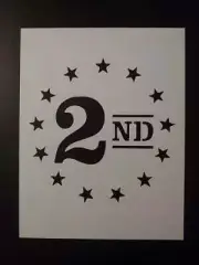 Reusable Plastic Stencil for 2nd Amendment, Betsy Ross Stars, Guns - Fast Shippi
